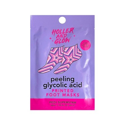 Holler and Glow Pedi Superstar Peeling Glycolic Acid Foot Mask - 1.35 fl oz | Target