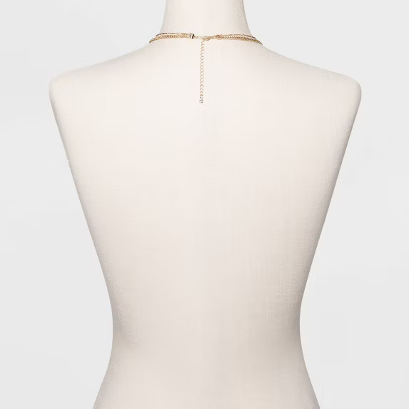 Two Row Layered Necklace - A New Day™ Gold | Target
