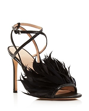 Pour La Victoire Women's Elexi Feather Embellished High Heel Sandals | Bloomingdale's (US)