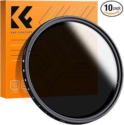 K&F Concept 55mm Variable ND2-ND400 ND Lens Filter (1-9 Stops) for Camera Lens, Adjustable Neutra... | Amazon (US)