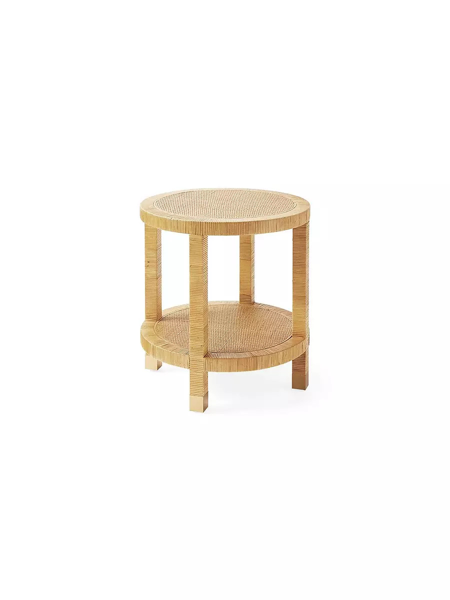Balboa Rattan Side Table | Serena and Lily
