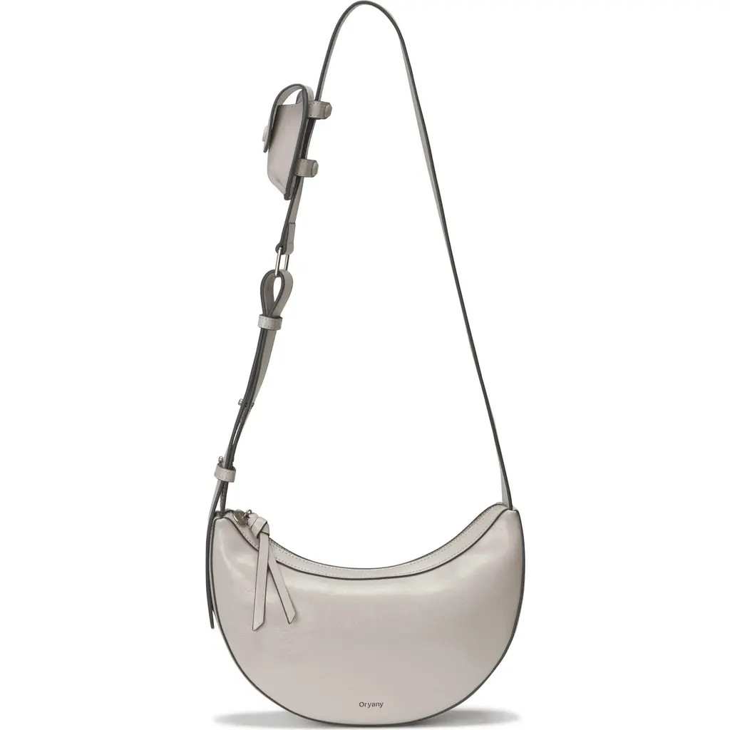 Oryany Rookie Crescent Crackled Leather Crossbody Bag in Mist at Nordstrom Rack | Nordstrom Rack