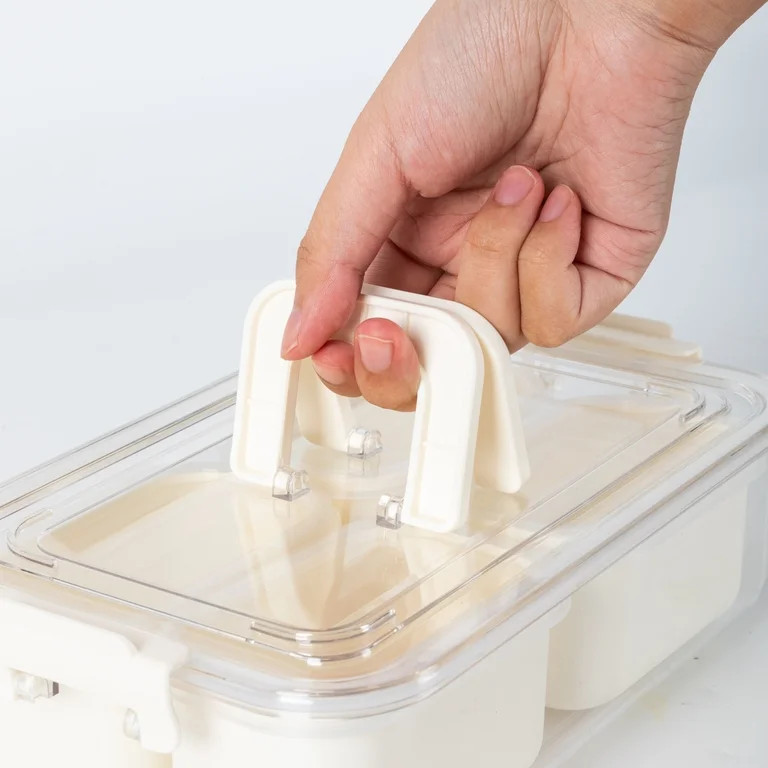 Mainstays Snackle Box, Lunch & Snack Container with lids, Plastic, Mini, 4 Compartment , White, M... | Walmart (US)