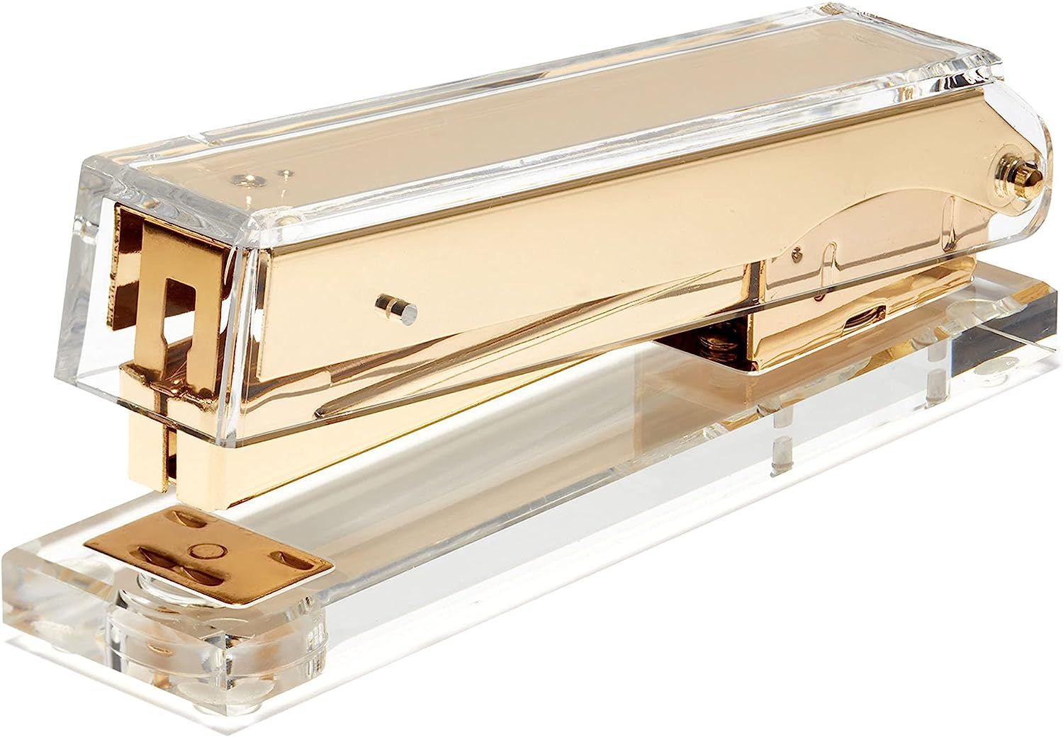 Acrylic Clear Stapler - Gold Stapler Makes a Cool Office Desk Accessory for Office, Home, or Scho... | Amazon (US)