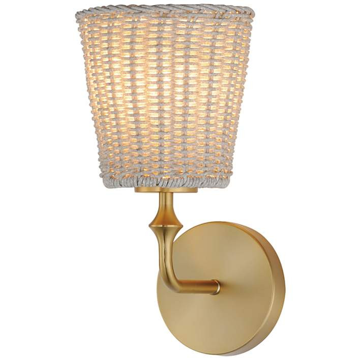 Maxim Baja 12" High Natural Aged Brass 1-Light Sconce - #3752N | Lamps Plus | Lamps Plus