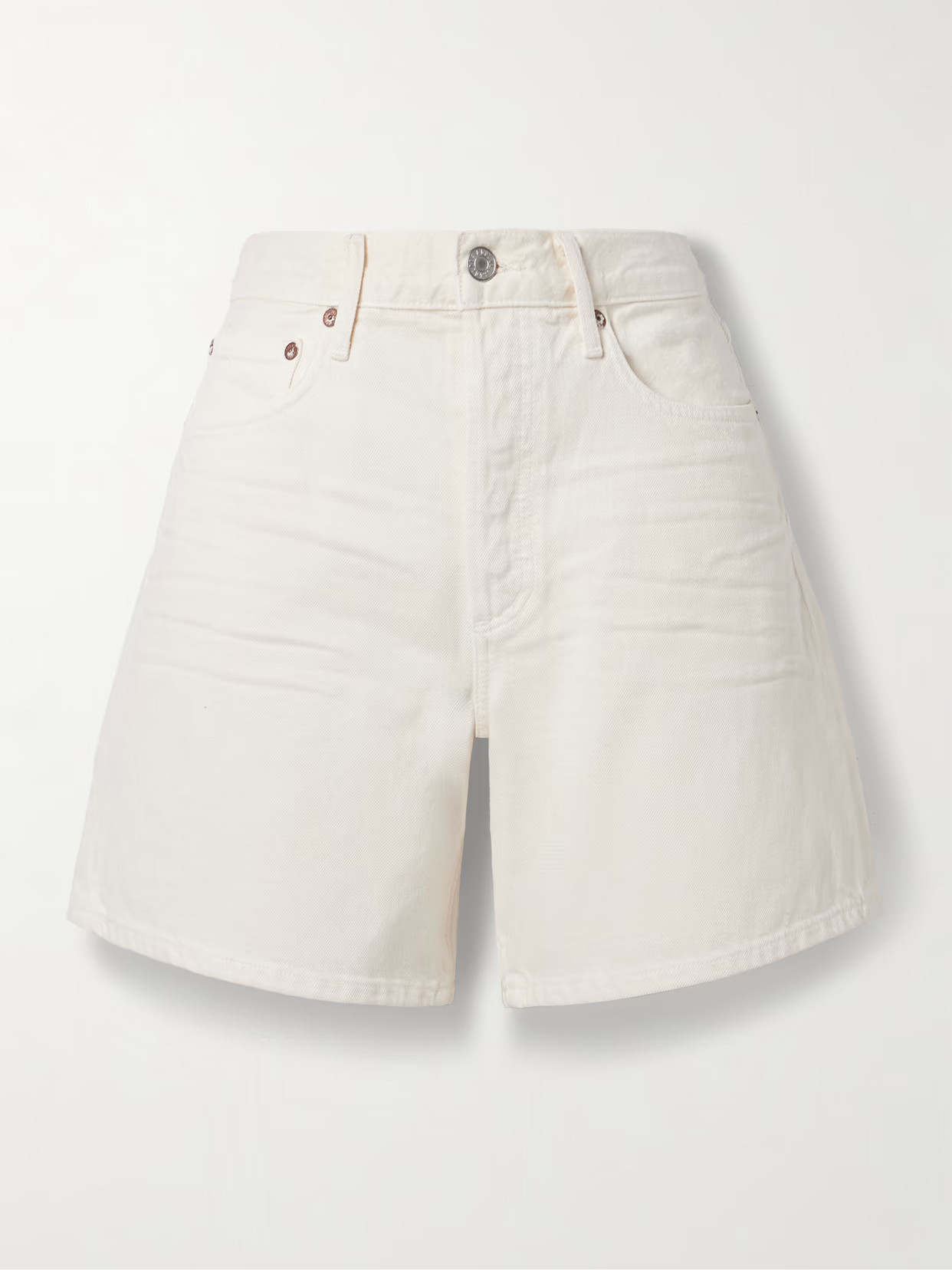 AGOLDE - Dame Denim Shorts - Cream | NET-A-PORTER (US)