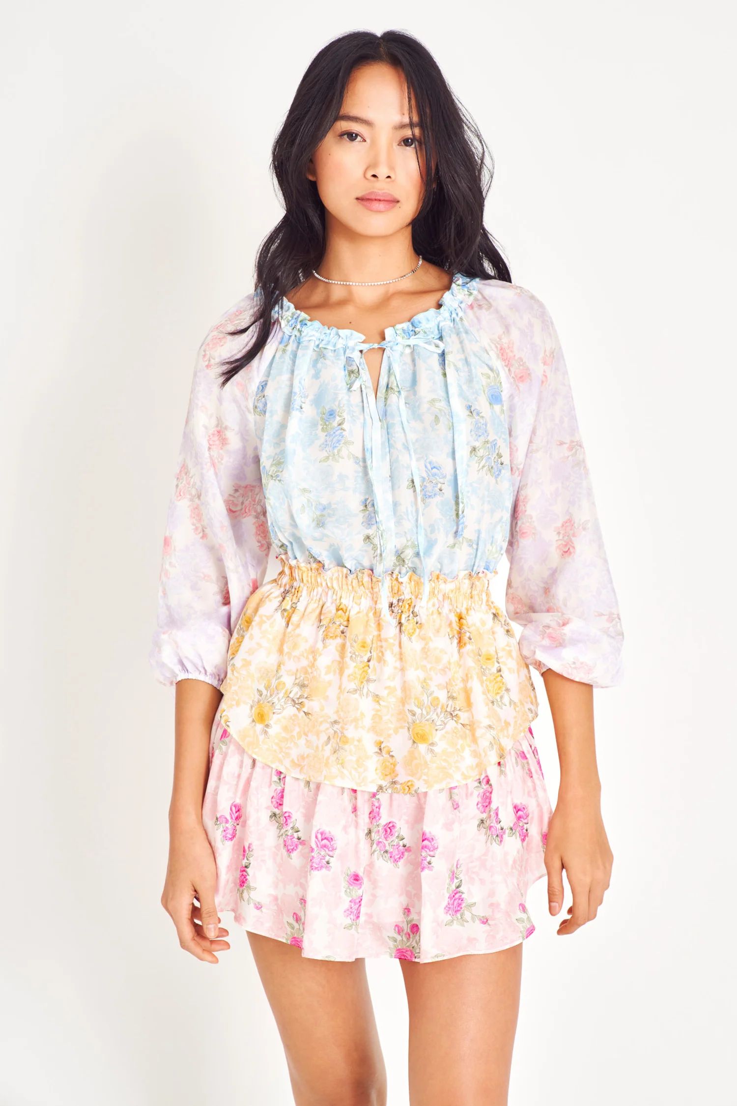 Popover Silk Mini Dress | LOVESHACKFANCY