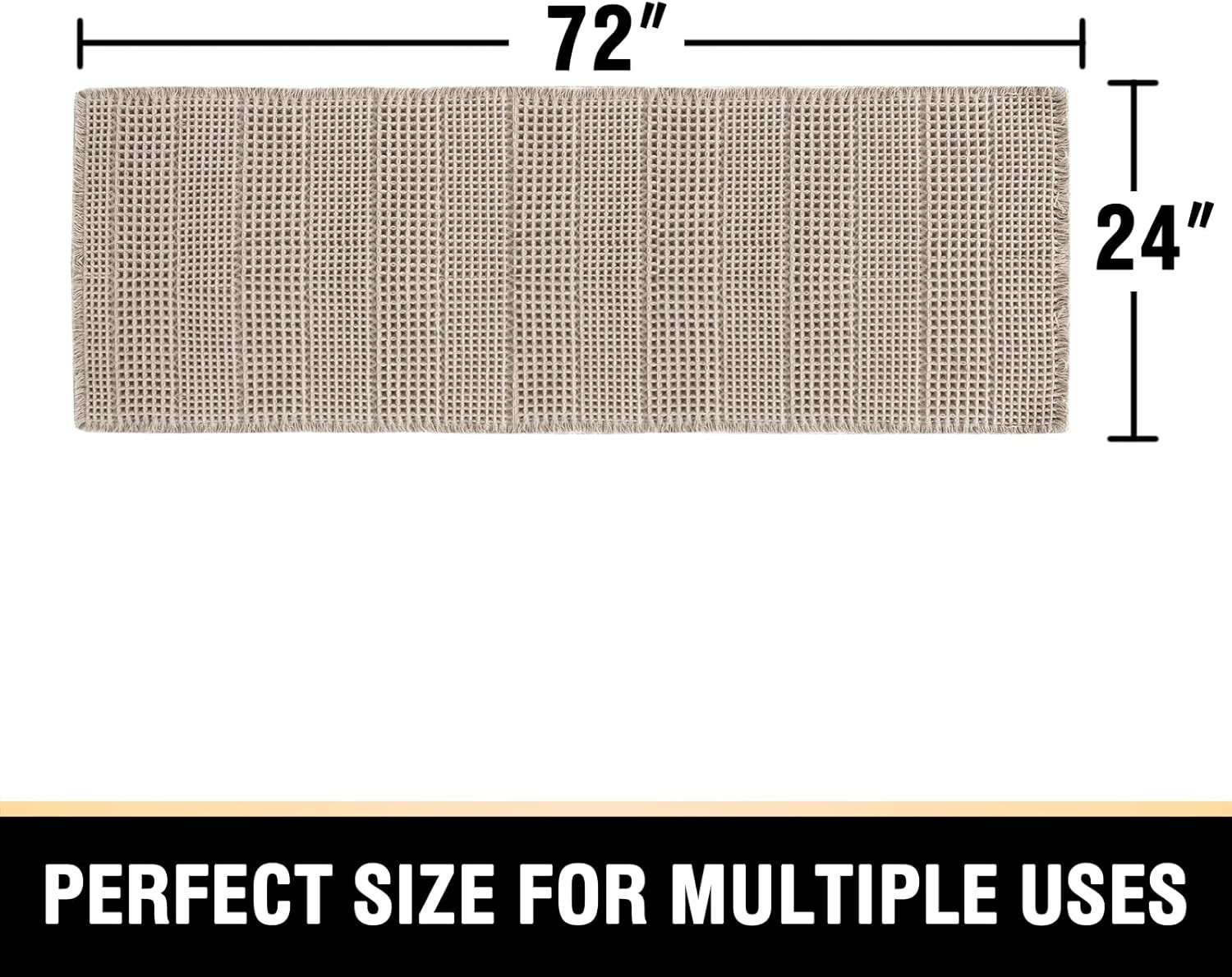 H.VERSAILTEX Upgraded Waffle Runner Rug Super Absorbent Bathroom Mats Non Slip Bath Rugs for Bath... | Amazon (US)