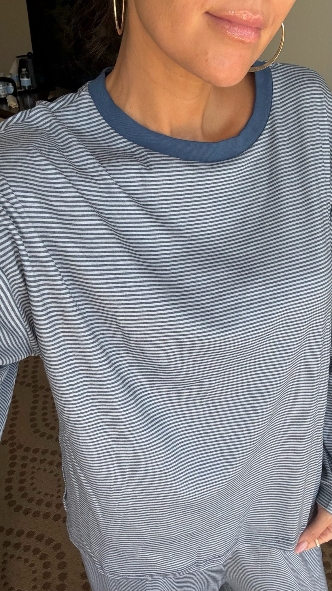 Love this new striped matching lounge set from @amazon @amazonfashion comes in a bunch of colors! I’m wearing size small 

Travel outfit, lounge outfit, Amazon lounge set, airplane outfit, cozy outfit 

#LTKSeasonal #LTKOver40 #LTKootd