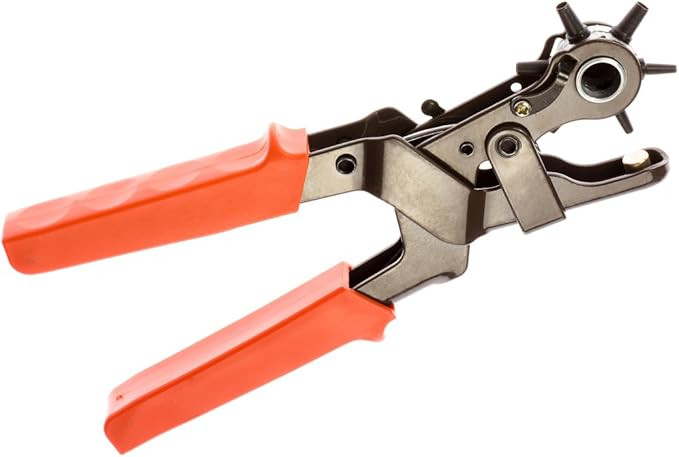 SE 7924LP Heavy Duty Revolving Leather Punch, Orange, Pack of 1 | Amazon (US)