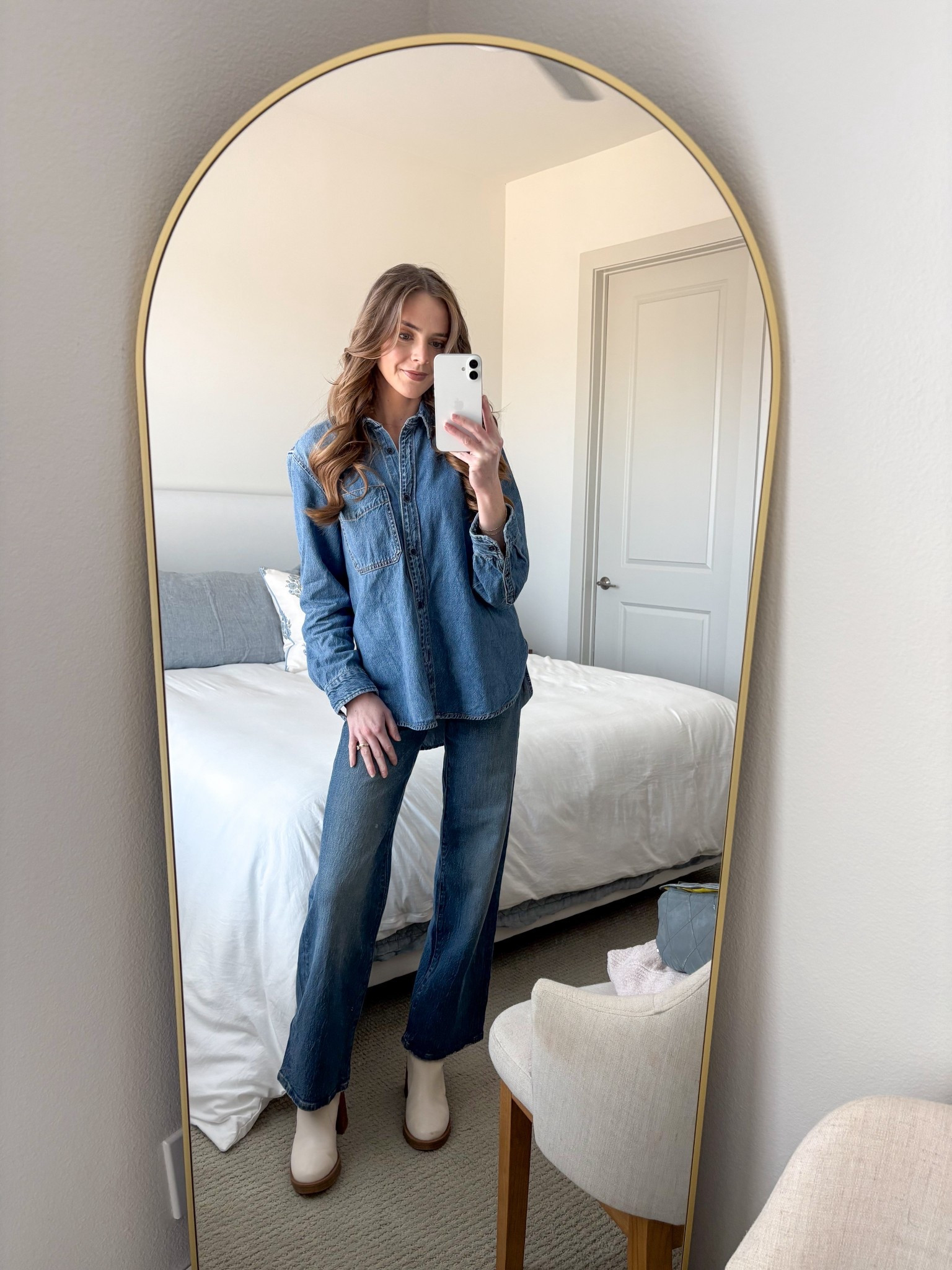 Denim on denim outfit 💙 #denim #denimoutfit @Madewell @Target 