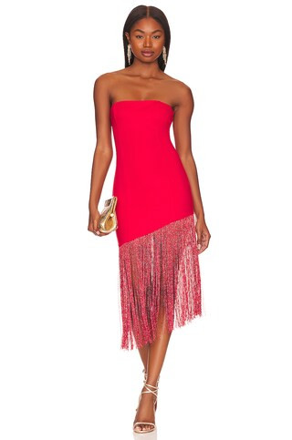 superdown Cleo Strapless Dress in Red from Revolve.com | Revolve Clothing (Global)