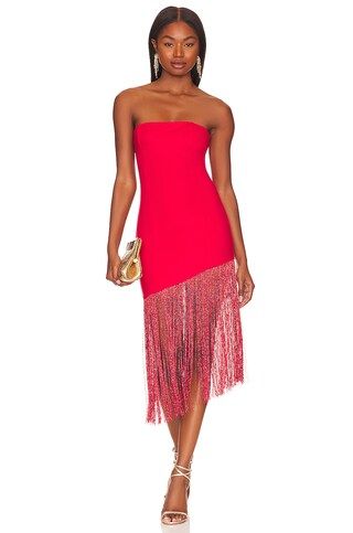 superdown Cleo Strapless Dress in Red from Revolve.com | Revolve Clothing (Global)