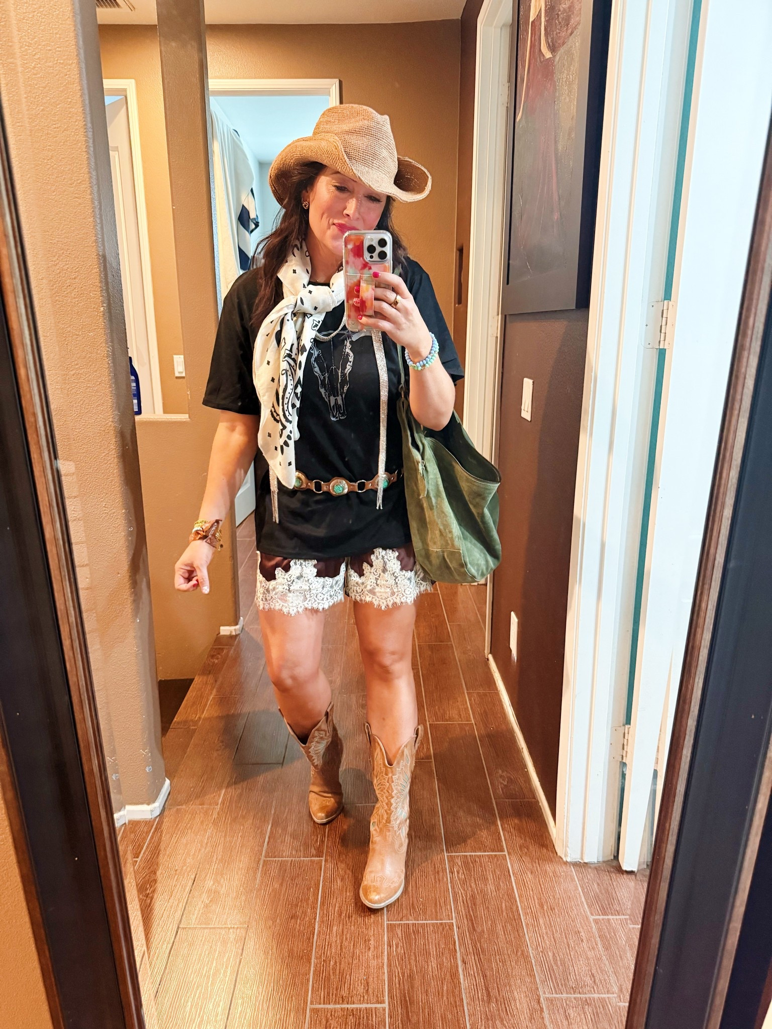 • medium tee
• medium shorts 
• boots true to size 

#LTKFestival #LTKootd #LTKgrwm