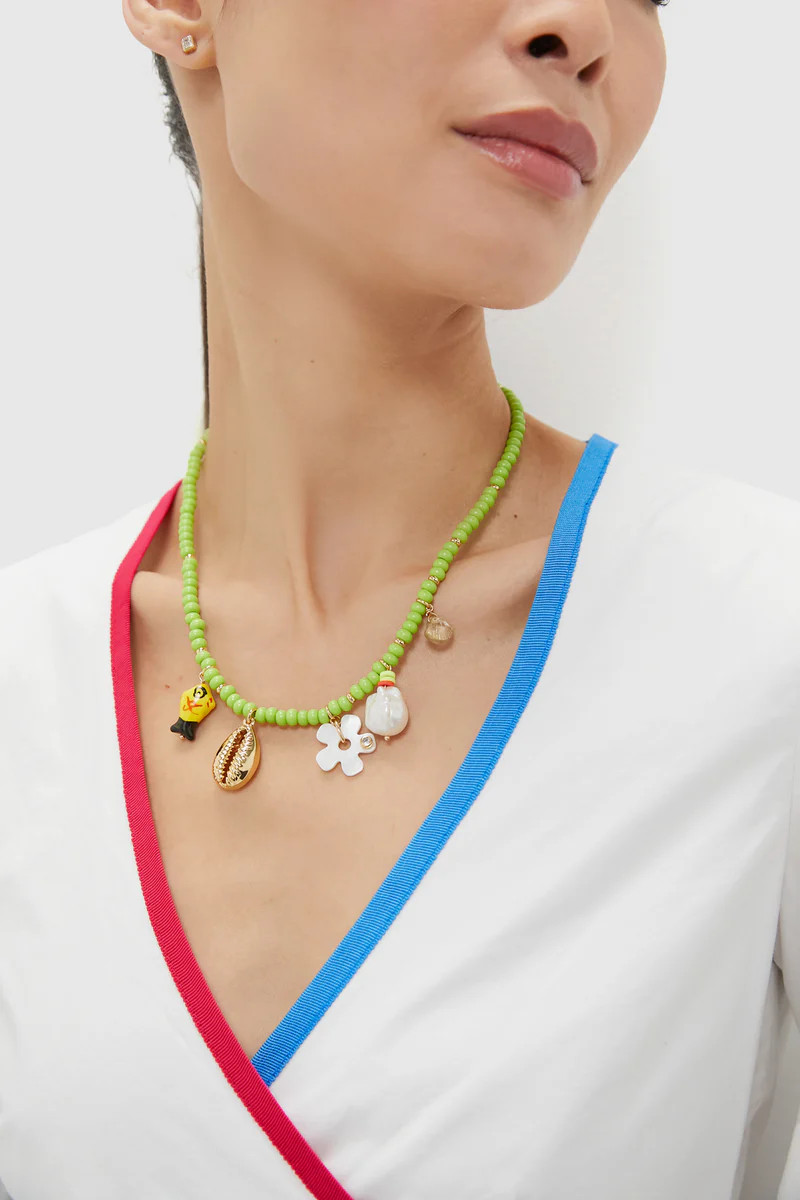Green Romy Charm Necklace | Tuckernuck (US)