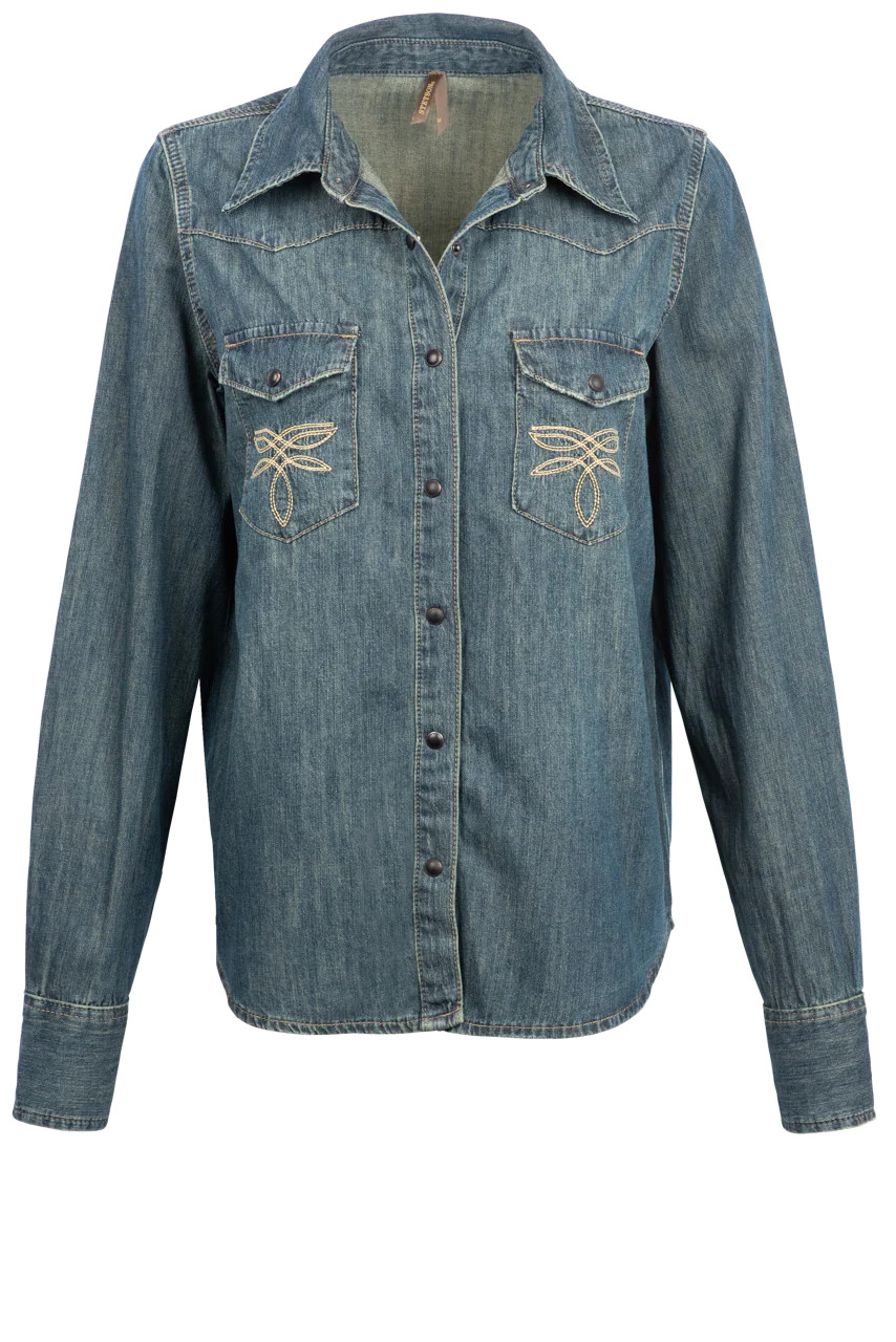 Stetson Women's Denim Western Shirt | Pinto Ranch | Pinto Ranch