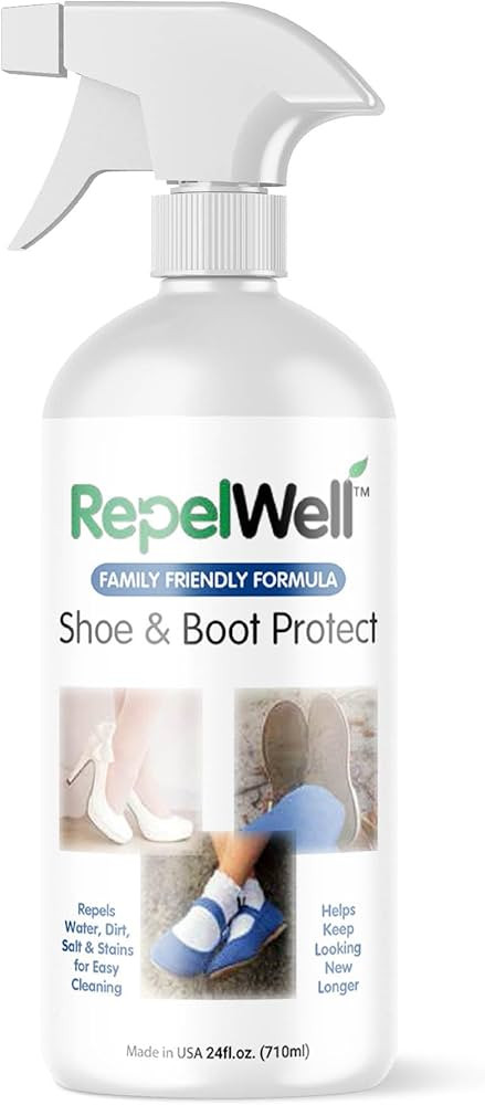 RepelWell Shoe & Boot Stain & Water Repellent (24oz) Eco-Friendly, Pet-Safe Spray Keeps Fabric, L... | Amazon (US)