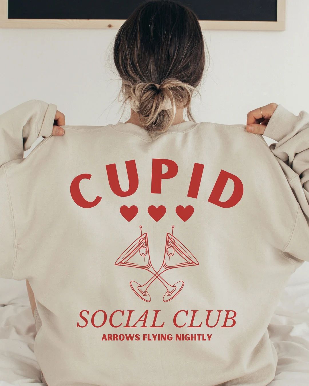 Cupid Social Club Sweatshirt, Love Potion Shirt, Valentine's Shirt, Martini Crewneck, Single Girl... | Etsy (US)