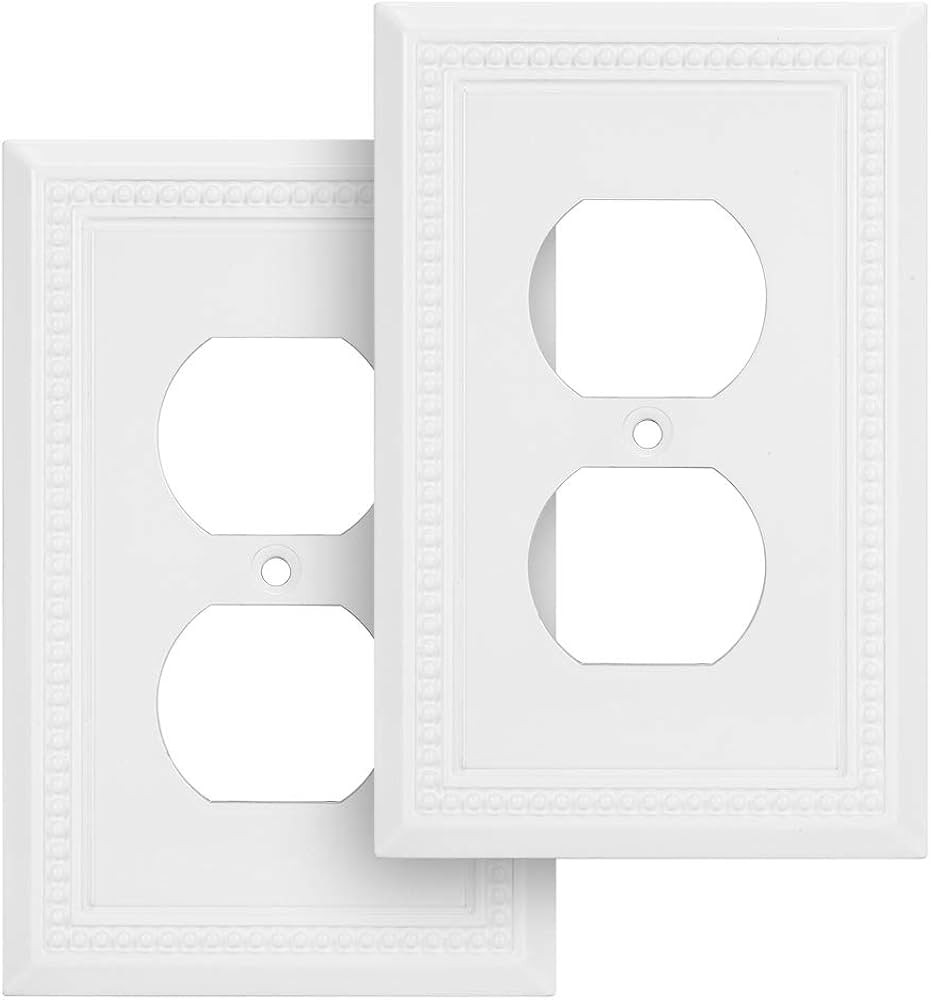 Henne Bery Sunken Pearls Heavy Duty Decorative Wall Plate Switch Plate Outlet Cover (Single Duple... | Amazon (US)