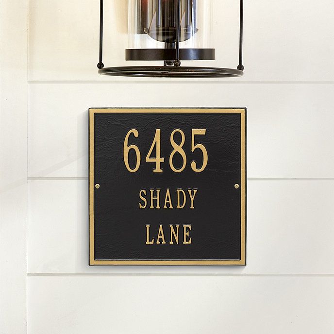 Court Square Elegant Metal Wall Address Plaque House Number Sign | Ballard Designs, Inc.