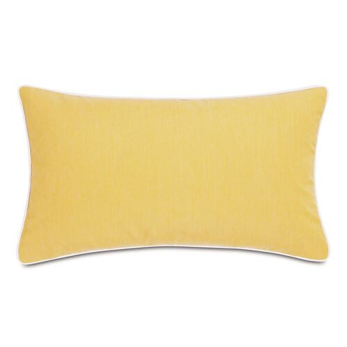 Riley 13x22 Lumbar Outdoor Pillow - Yellow | Cushion, Bolster | One Kings Lane