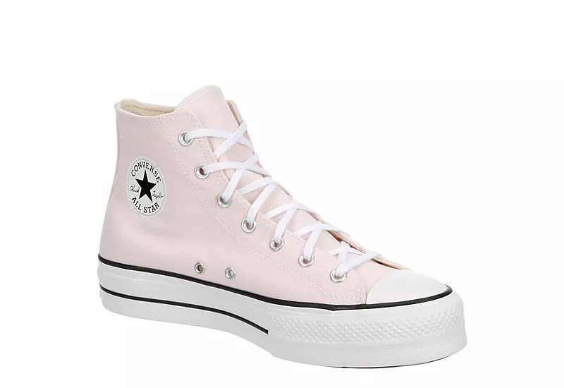 Converse Womens Chuck Taylor All Star High Top Platform Sneaker - Pale Pink | Rack Room Shoes