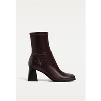 Stradivarius Block heel ankle boots BURGUNDY 4 | Stradivarius (UK)