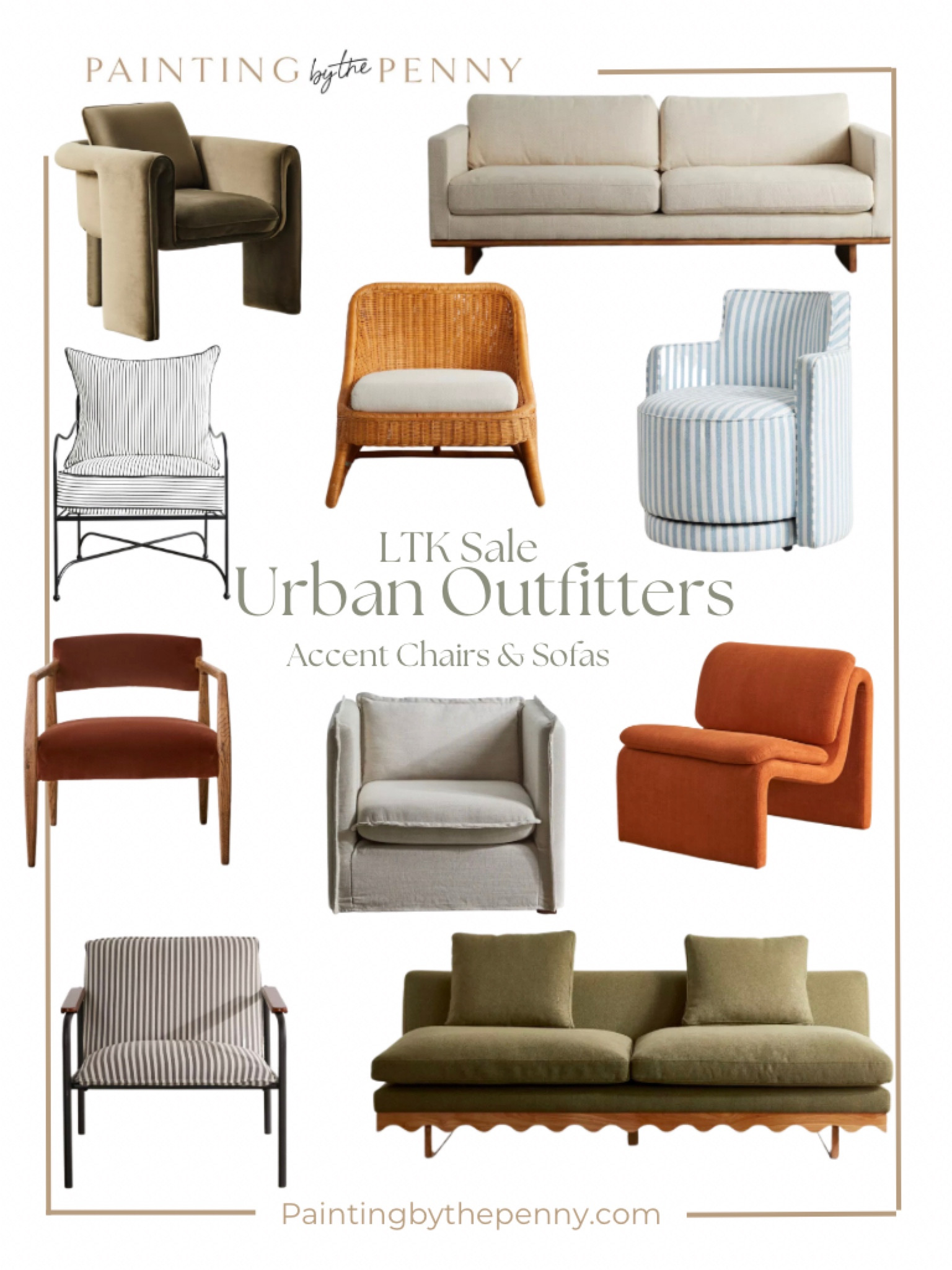 Accent chairs and sofas at #urbanoutfitters LTK Sale Alert 9/21-9/24 

#LTKSale #LTKsalealert #LTKhome