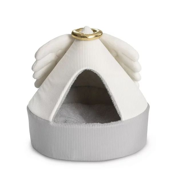 Vibrant Life Hideaway Angel Small Cat / Dog Bed, White | Walmart (US)