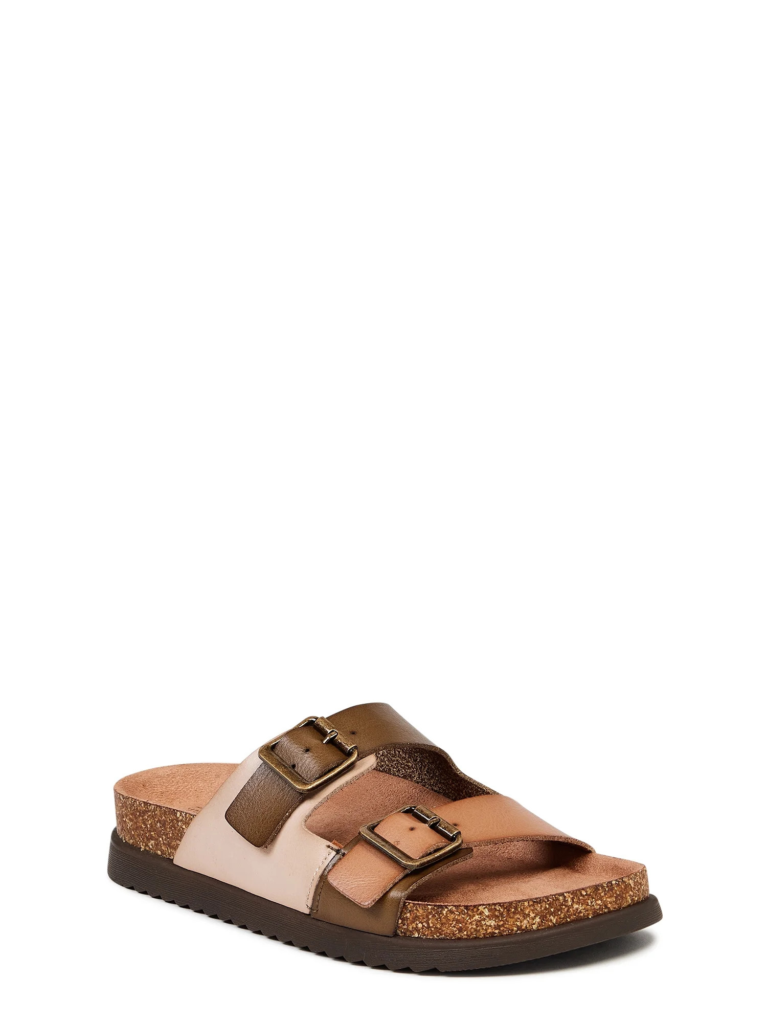 Time and Tru Women's Platform Footbed Sandals - Walmart.com | Walmart (US)