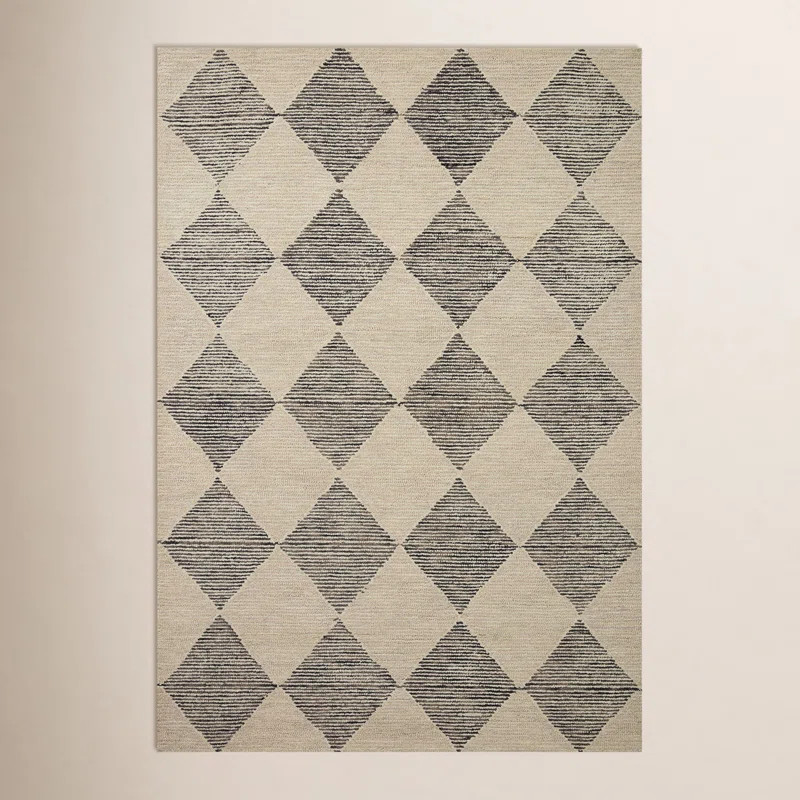 Chris Loves Julia x Loloi Francis Wool Beige / Charcoal Rug | Wayfair North America