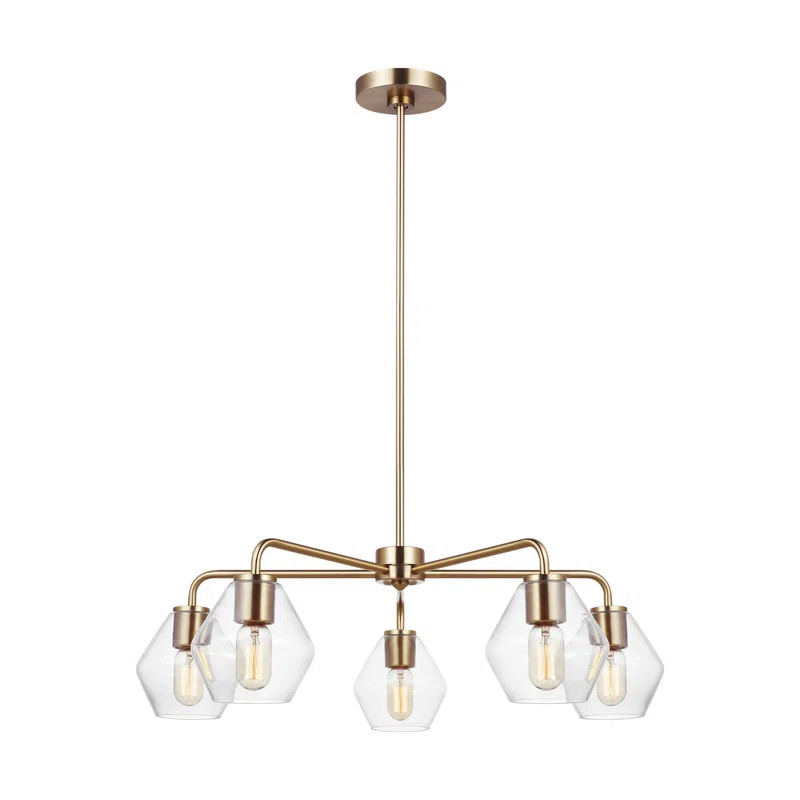 Rooks 5 Light Metal Dimmable Sputnik Chandelier | Wayfair North America