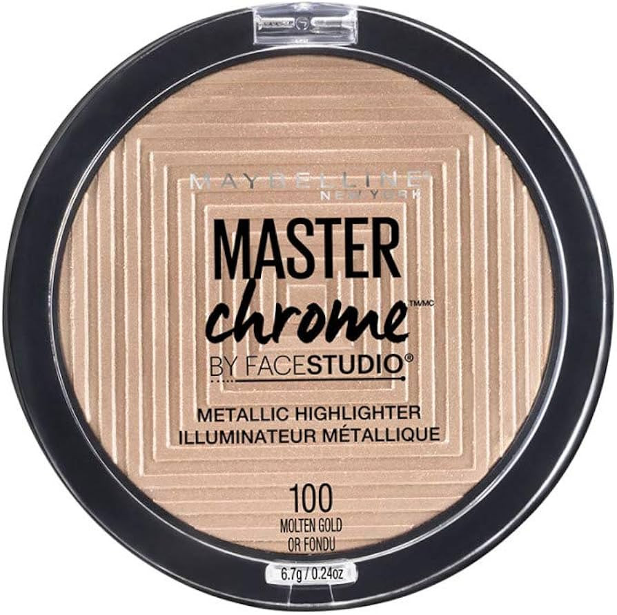 Maybelline Master Chrome Highlighting Powder 100 Molten Gold 8g | Amazon (US)