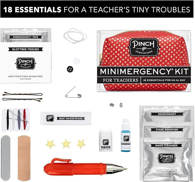 Pinch Provisions Minimergency Kit for Teachers, Includes 18 Essential Items, Compact, Multi-Funct... | Amazon (US)