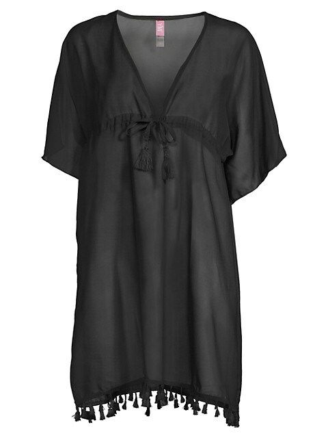 Sheer Cinch Tie Tassel Cover-Up | Saks Fifth Avenue OFF 5TH