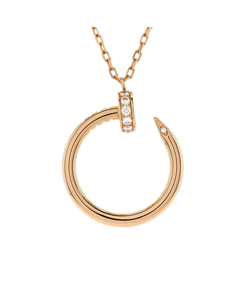 Pre-Owned Cartier Juste un Clou Pendant Necklace 18K Rose Gold with Diamonds, 15.75 | Bloomingdale's (US)
