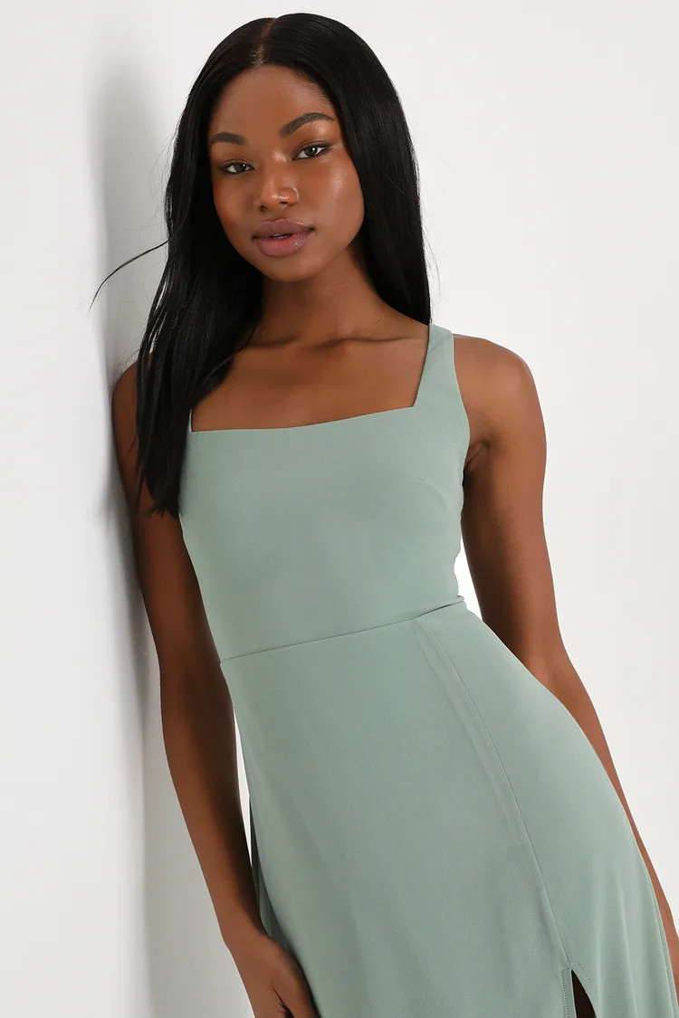 Remarkable Arrival Sage Brush Sleeveless Maxi Dress | Lulus