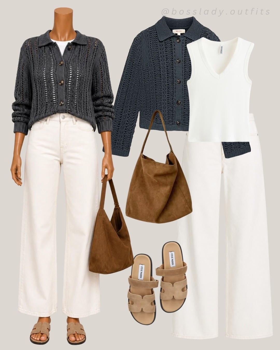 This cardigan is doing the most and I’m obsessed

Tags: crochet cardigan outfit, wide leg jeans outfit, casual outfit inspo, everyday outfit idea, spring transitional outfit, neutral outfit inspo, suede tote bag, slide sandals outfit, simple outfit idea, airport outfit inspo

#LTKshoes #LTKstyletip #LTKbag