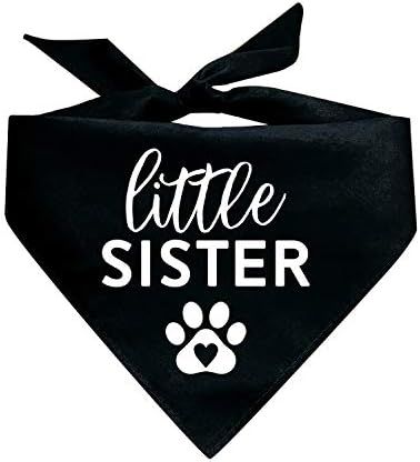 Little Sister Heart Paw Matching Family Triangle Dog Bandana for Dogs (Assorted Colors) | Amazon (US)