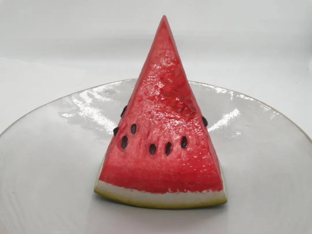 Handcrafted Ceramic Watermelon Slice  1piece – Glossy Red & Green Summer Decor | Etsy (US)