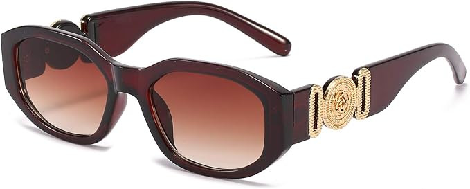 BUTABY Rectangle Sunglasses for Women Retro Driving Glasses 90’s Vintage Fashion Irregular Fram... | Amazon (US)