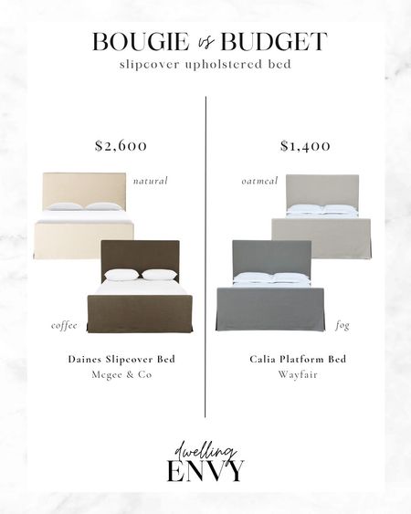 Currently obsessed with slipcovers Upholstered beds...here are my bougie and budget finds in all my fav colors!Queen Bed, King Bed, Affordable Finds designer dupes

#LTKstyletip #LTKhome