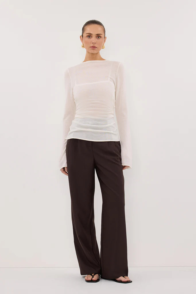NICO OFF WHITE MERINO KNIT TOP | DISSH