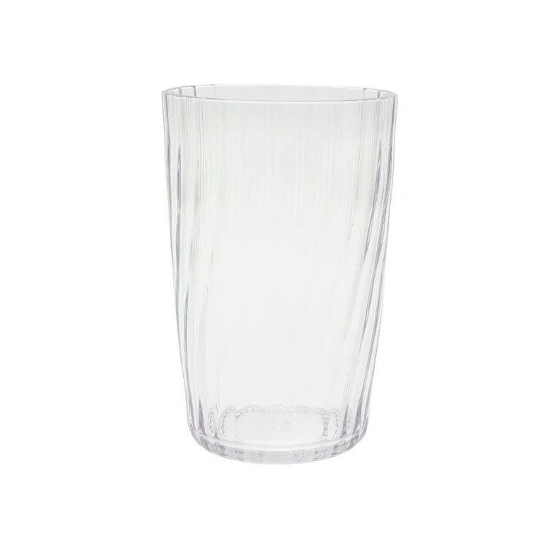 Mainstays 20-Ounce Acrylic Tall Embossed Swirl Tumbler, Clear | Walmart (US)