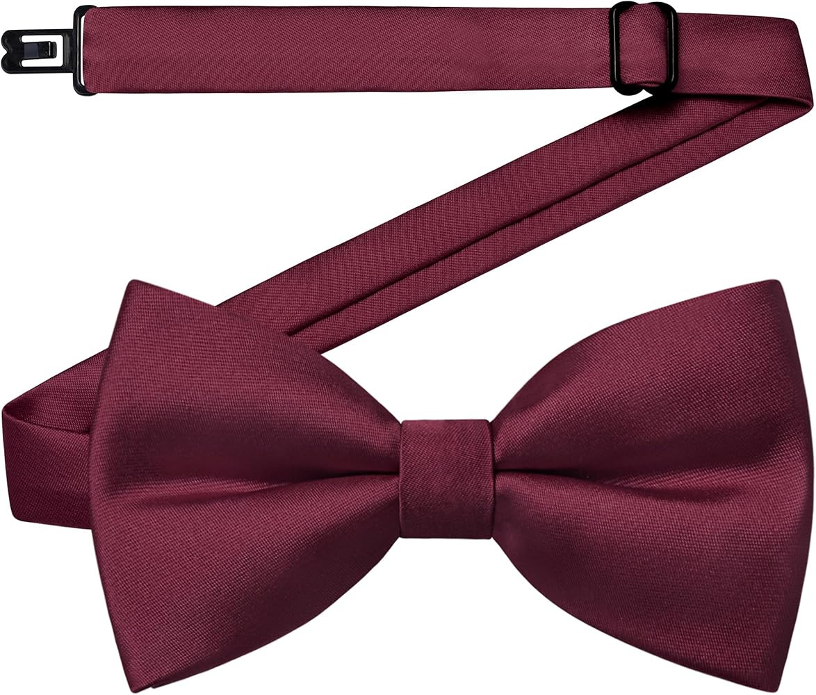 GUSLESON Solid Bow Ties for Boys Pre-Tied Baby Kids Bow Tie Adjustable Toddler Bowties for Weddin... | Amazon (US)