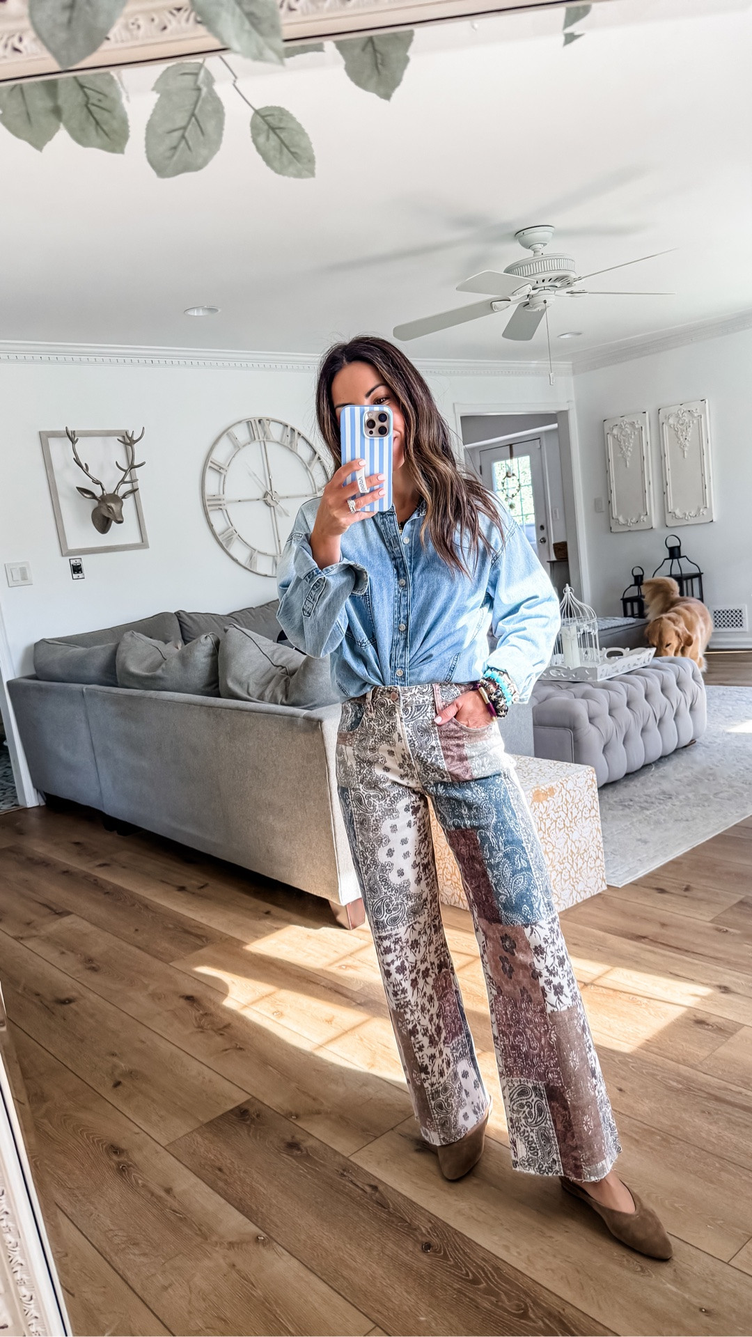 Small patch jeans. Small denim shirt.

#LTKOver40 #LTKPetite