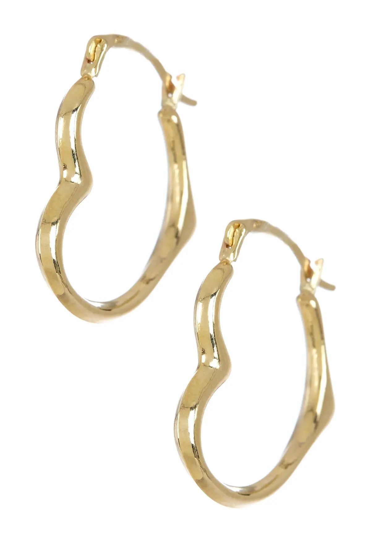 Candela 14K Yellow Gold Large Heart Hoop Earrings at Nordstrom Rack | Nordstrom Rack