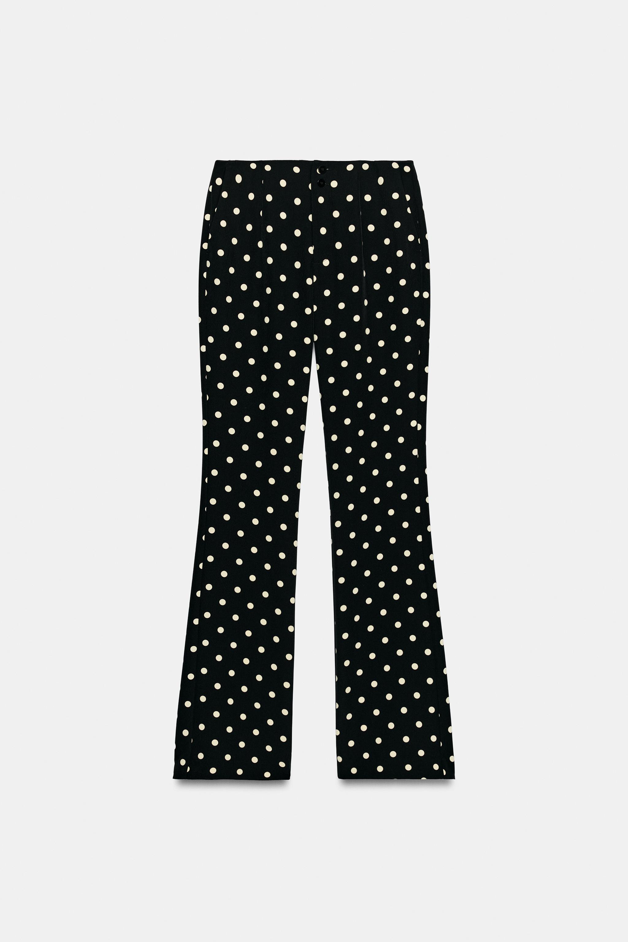 FLARED POLKA DOT TROUSERS | Zara US
