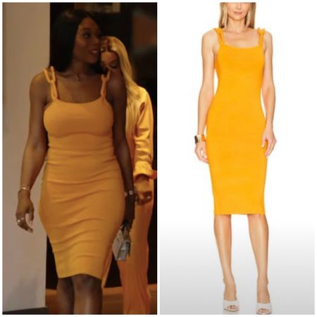 Nneka Ihim’s Orange Chain Strap Dress