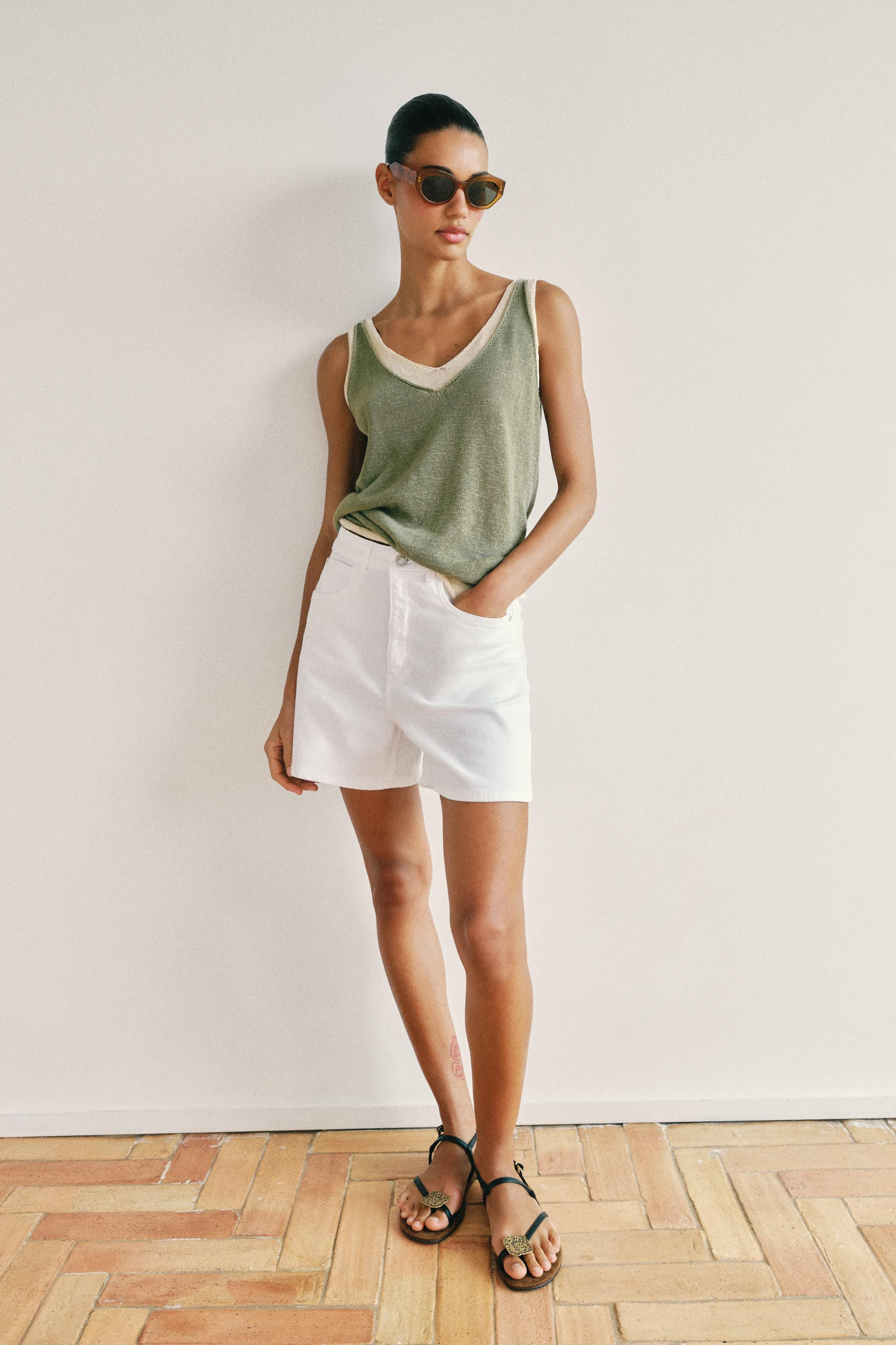 COMBINATION KNIT TOP | Zara US